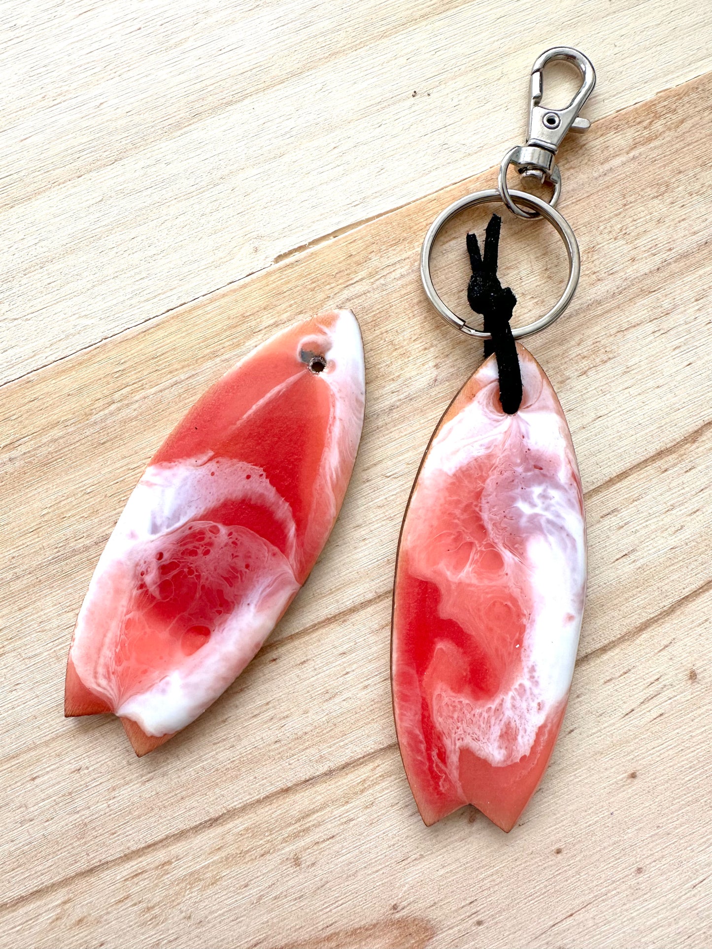 Ocean Resin Art Key Ring “Reef”