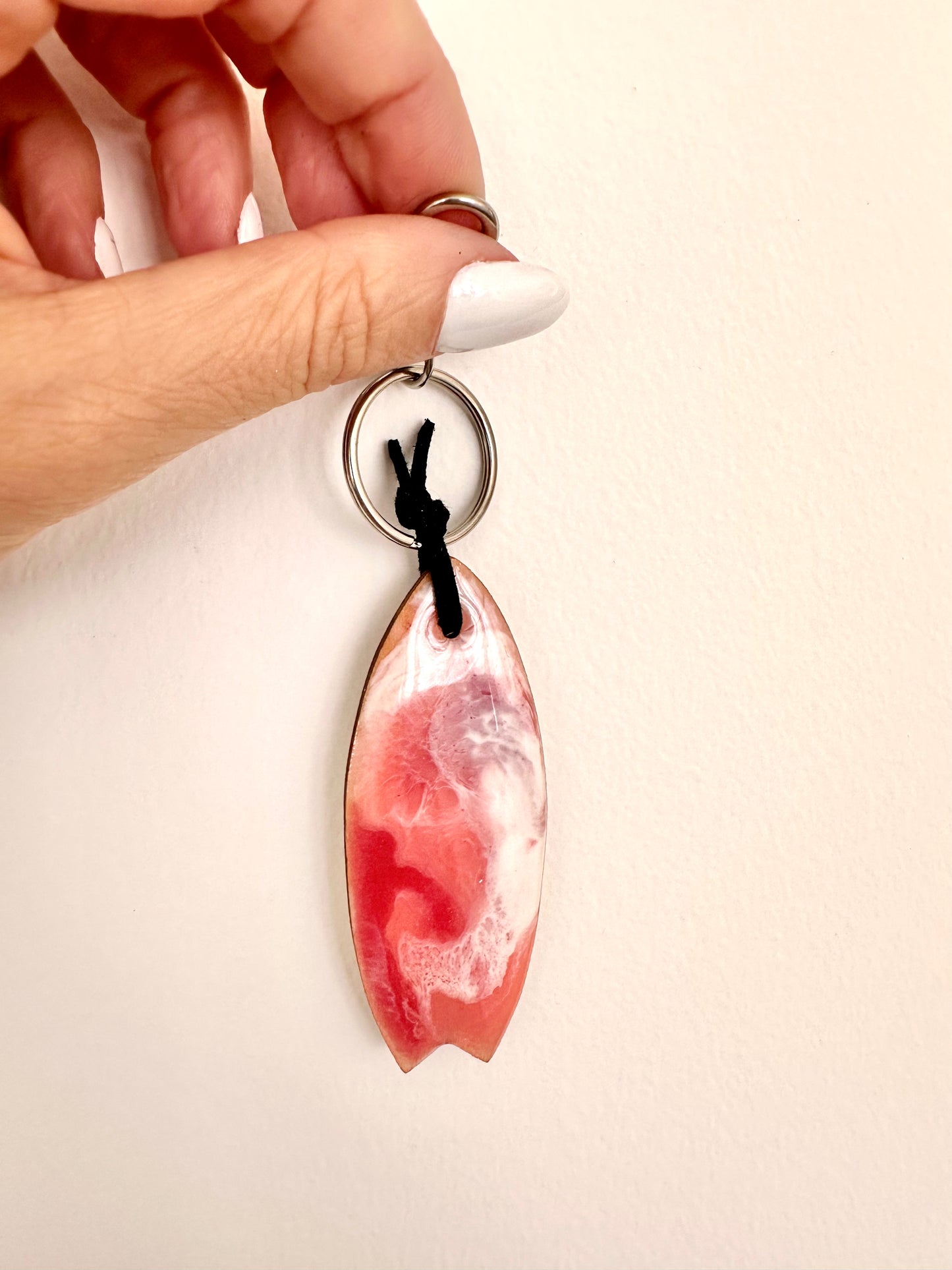Ocean Resin Art Key Ring “Reef”
