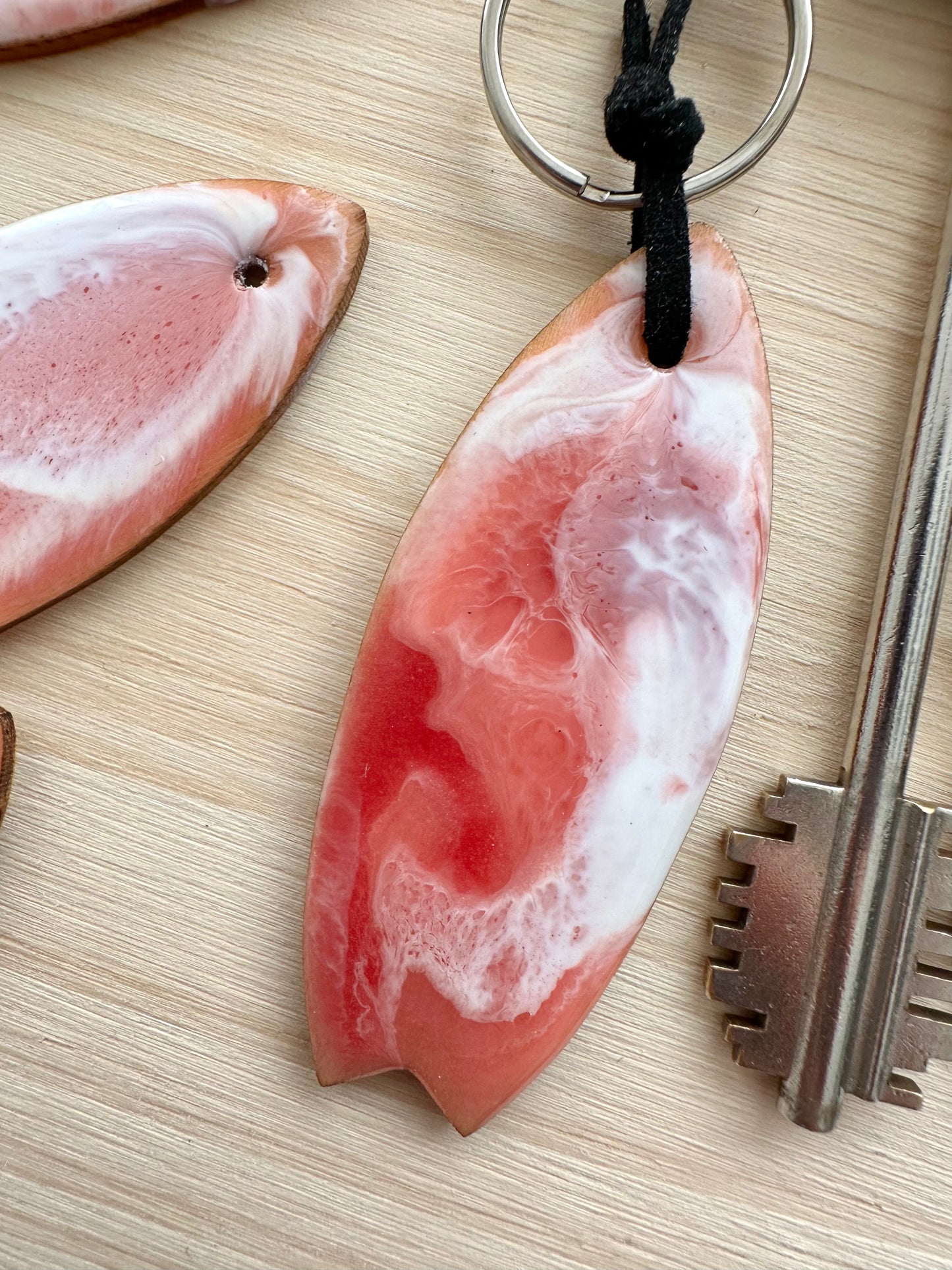 Ocean Resin Art Key Ring “Reef”