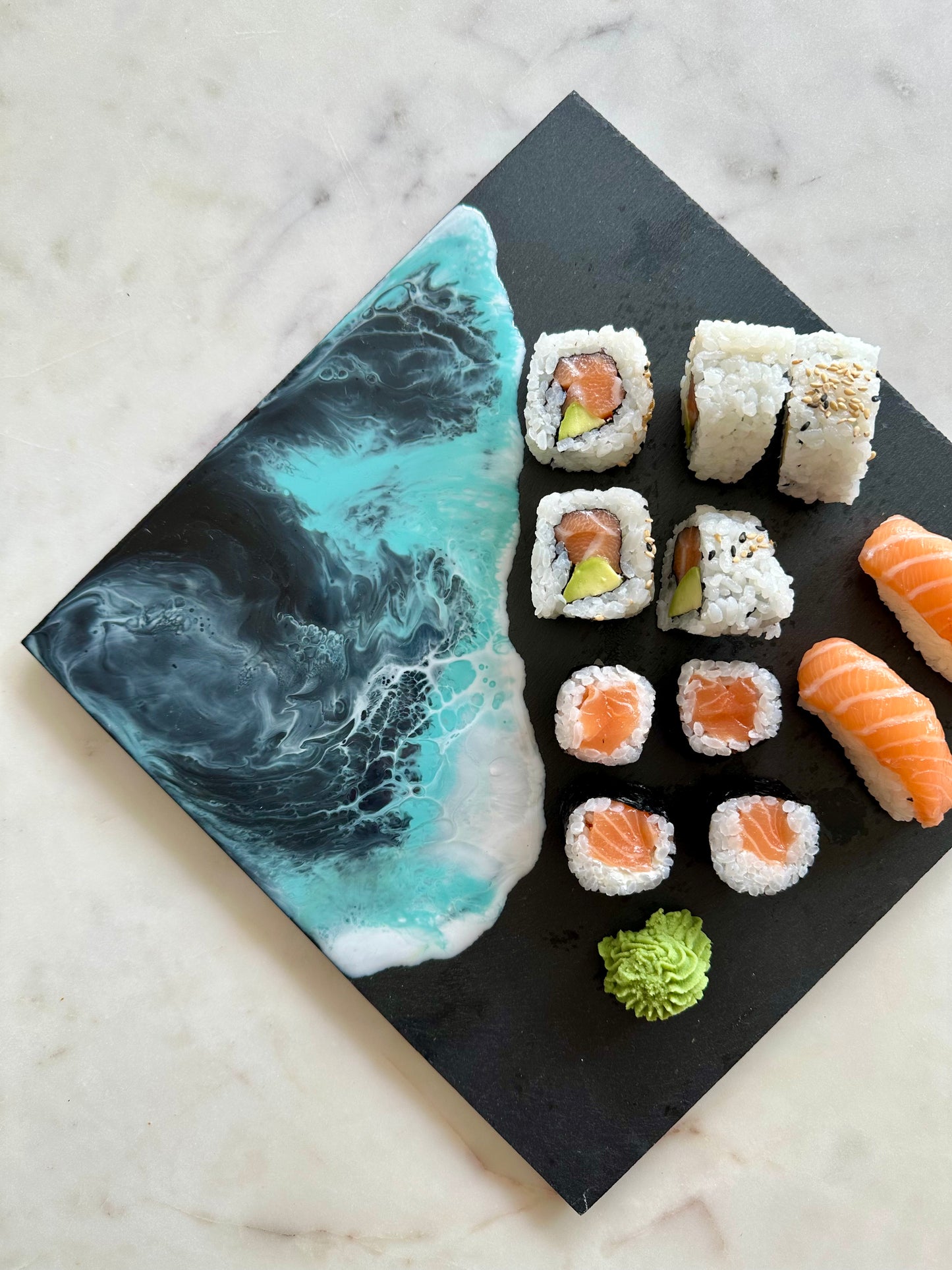 Ocean Art Slate Plate Square