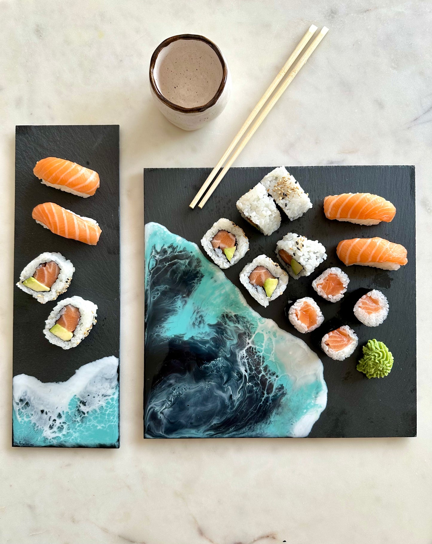 Ocean Art Slate Plate Square
