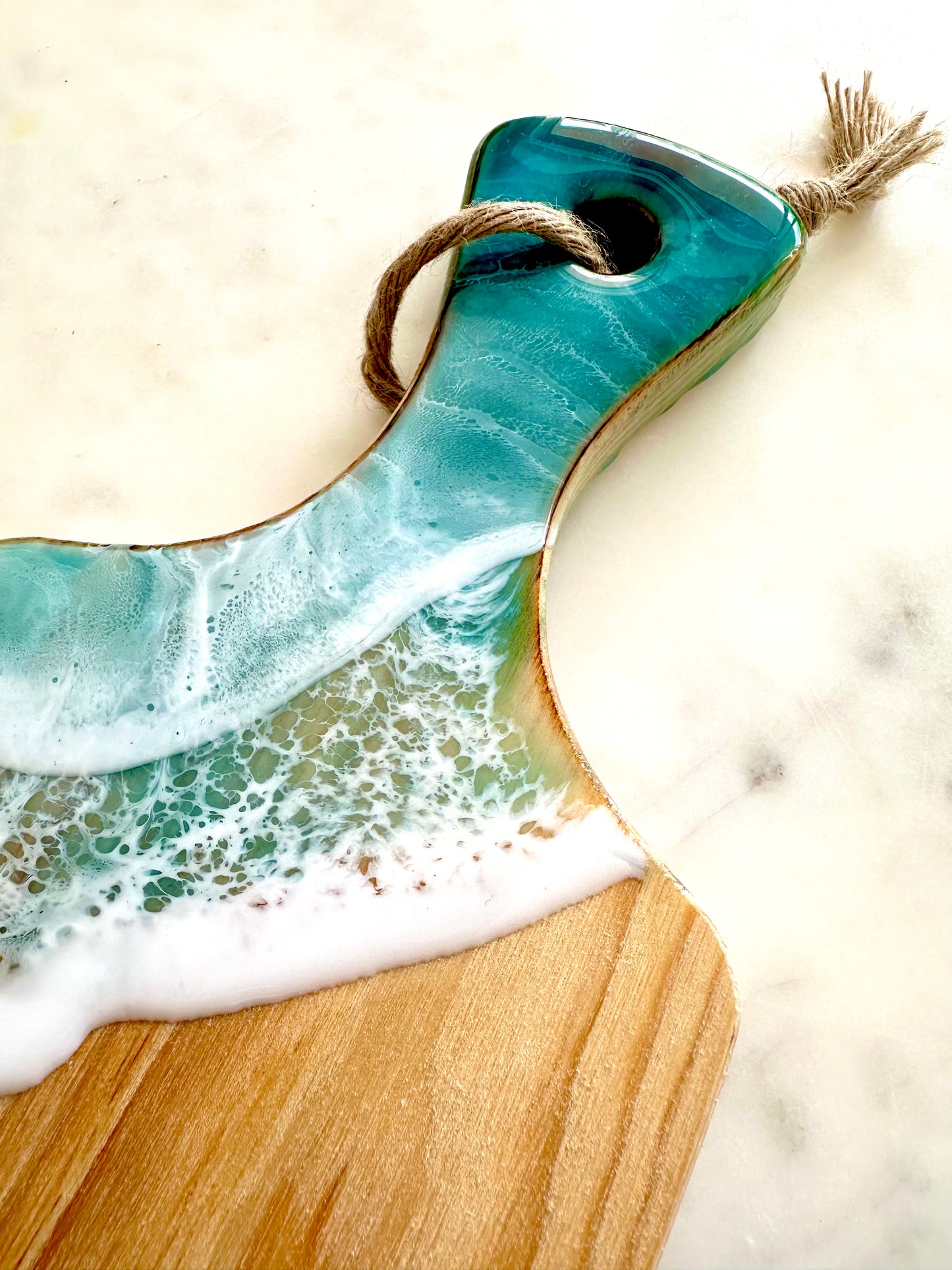 Set of Ocean Resin Art Small Boards x2