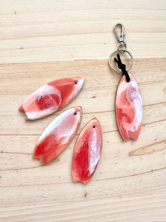 Ocean Resin Art Key Ring “Reef”