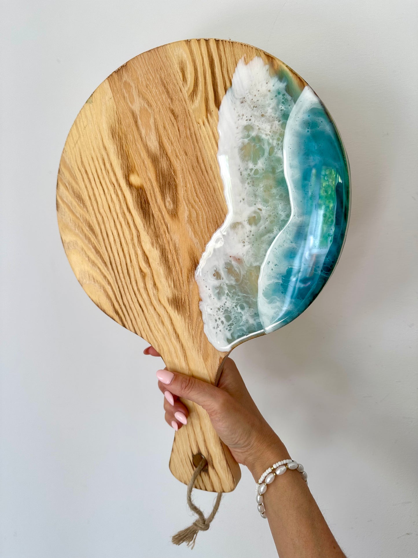 Ocean Resin Art Round Board